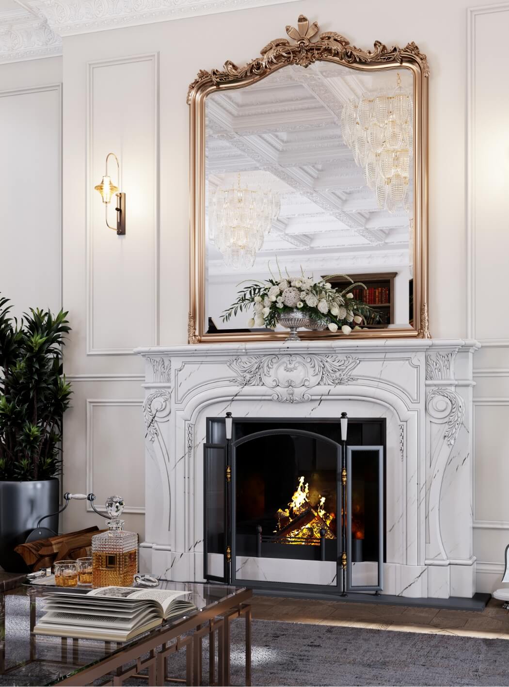 Cadogan Square fireplace