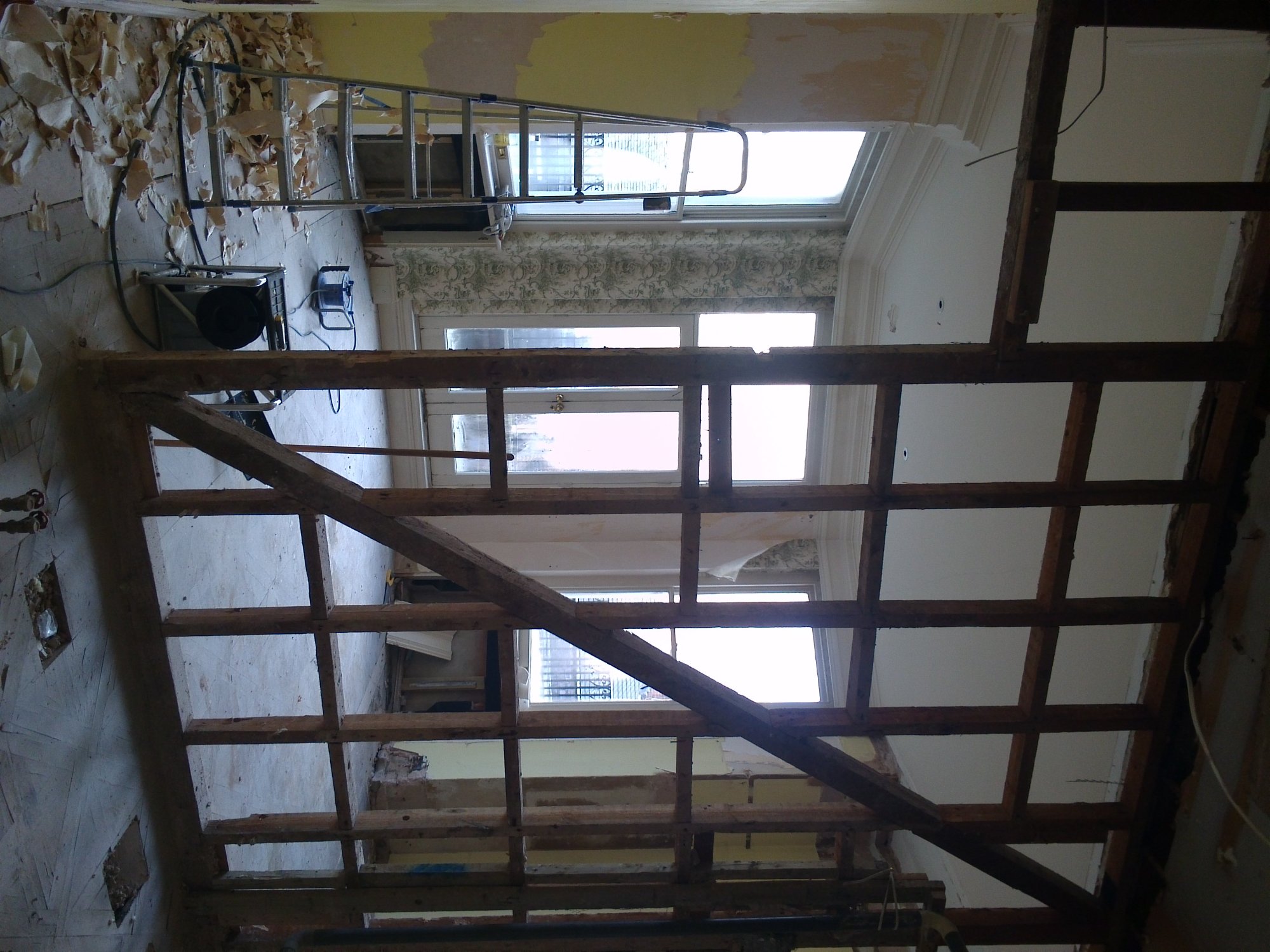Before — stairwell demolition