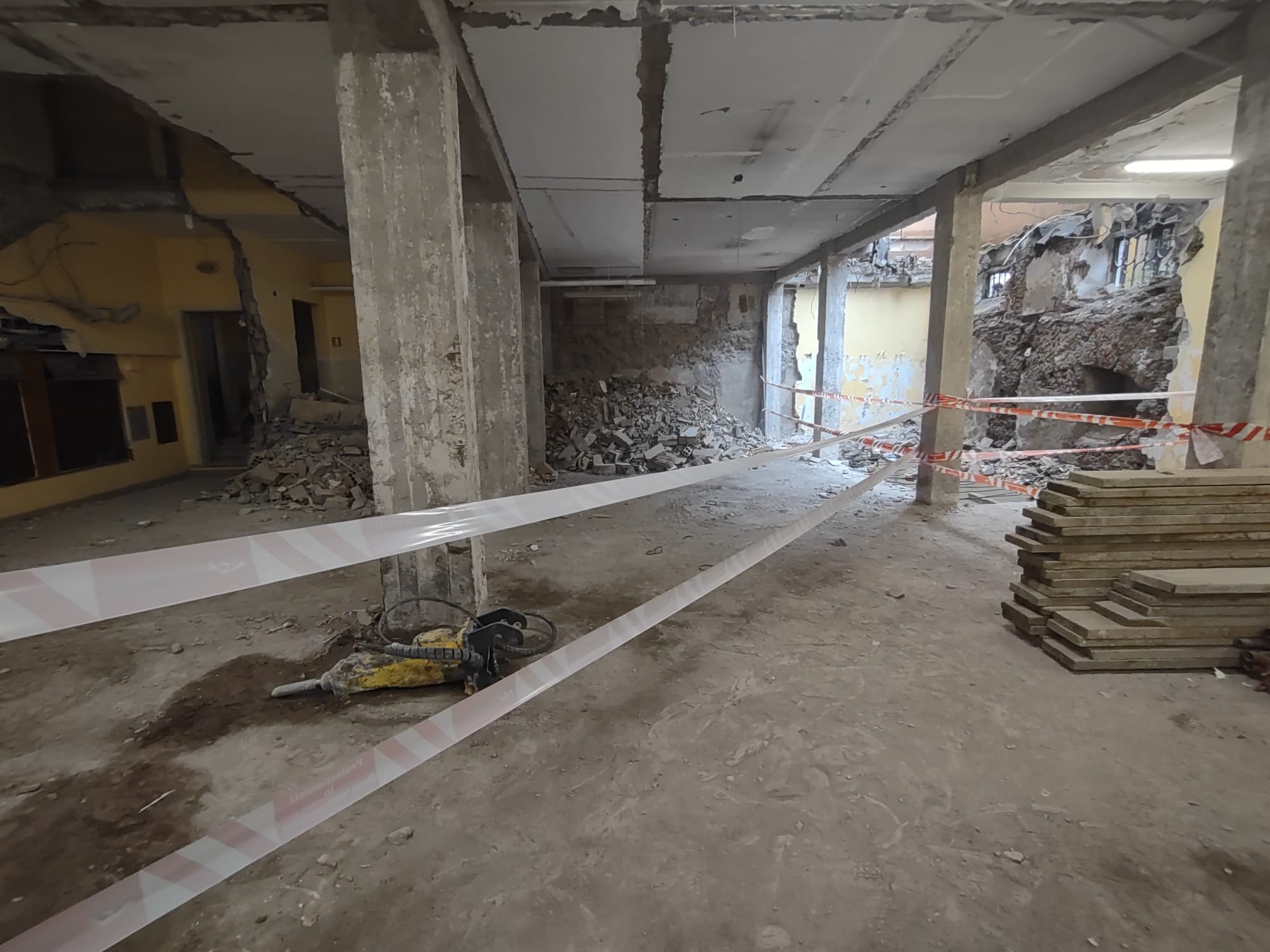 Before — interior demolition