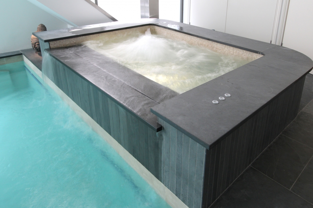 After — pool and jacuzzi