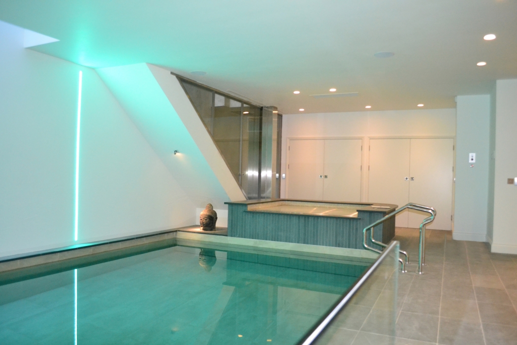 After — basement swimming pool