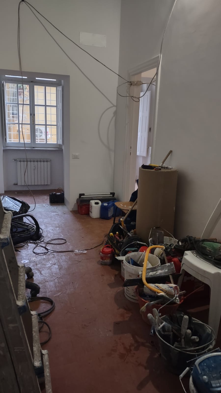 Before — tiles going in