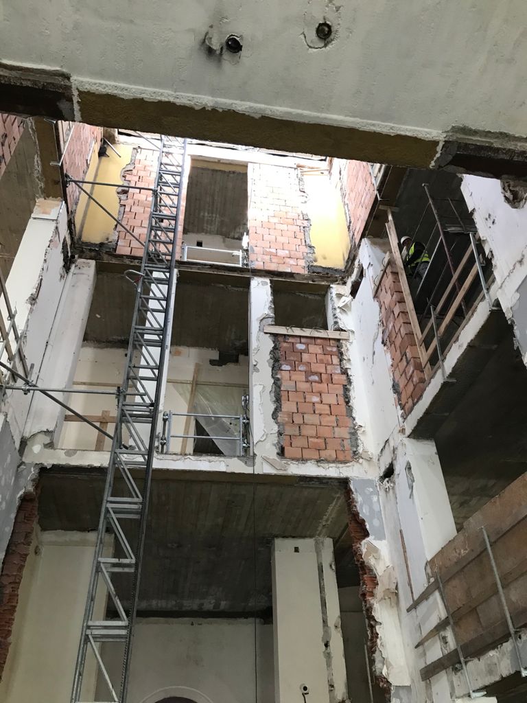 Before — open floor slabs